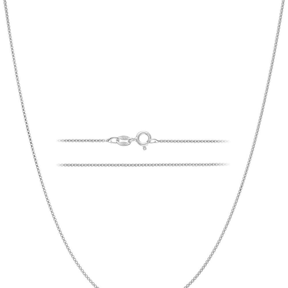 Sterling Silver Dainty Thin 1mm Box Chain Necklace Waterproof Hypoallergenic Wom
